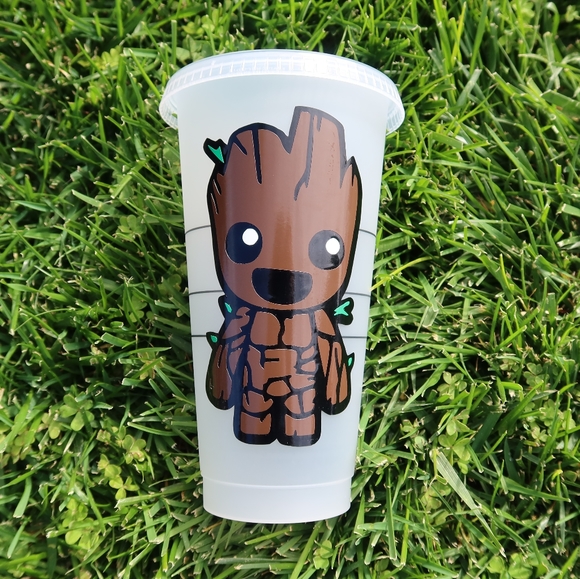 Groot / Baby Groot / Starbucks Tumbler / Guardians of the Galaxy / I Am Groot - Picture 1 of 2